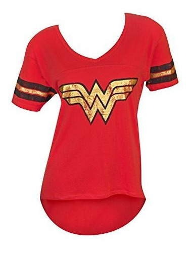 Wonder Woman Juniors Foil Logo Camiseta M.