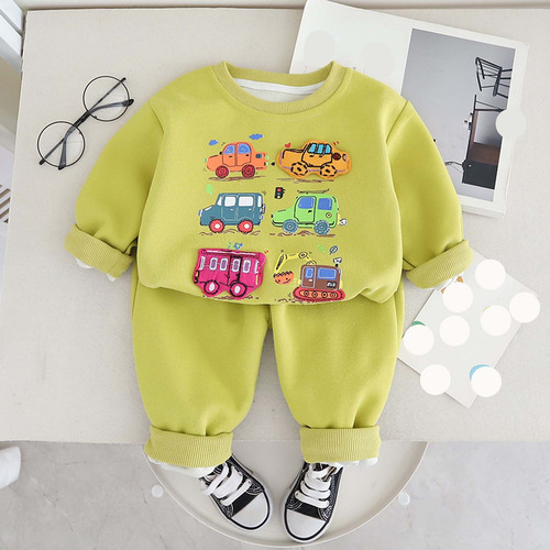 Sudadera LG 5003 Con Estampado De Coche Para Niños Pequeños