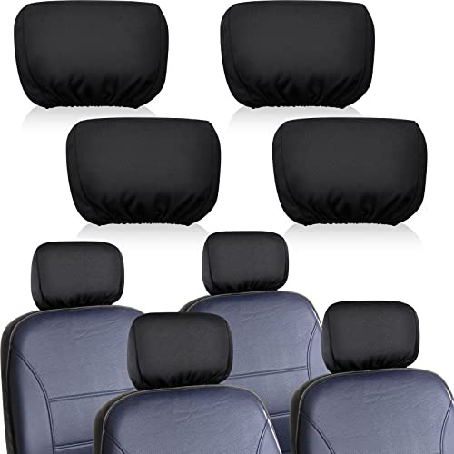 4 Pcs Universal Car Headrest Cover Soft Car Seat Head R...