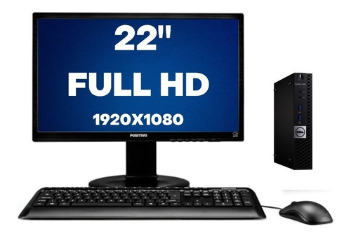 Cpu Dell 3040 Micro Core I3 6ger 4gb 500gb + Monitor 22  Fhd