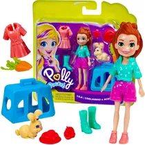 Comprar Polly Pocket Mini Boneca Lila E Coelho + 7 Acessórios Mattel