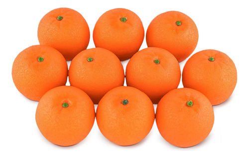 Conjunto De 10 Piezas De Frutas Falsas De Naranja Artif...