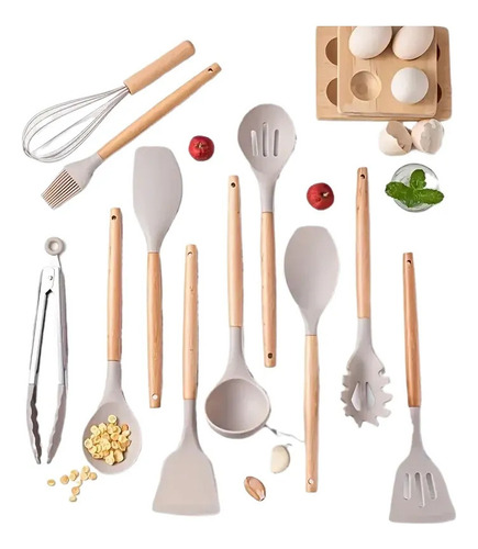 Juego De Cocina De Silicona Multicolor Juego De 12 Pcs