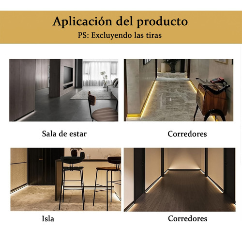 Sistema De Canal Led Para Zócalo Salón Dormitorio Cocina