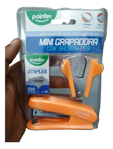 Mini Engrapadora O Grapadora Con Sacagrapas Y 500 Grapas