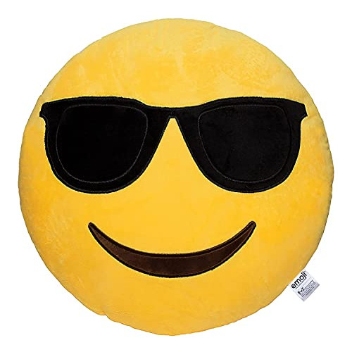 Emoji Gafas De Sol Cara Emoticon Cojín Relleno Felpa S...