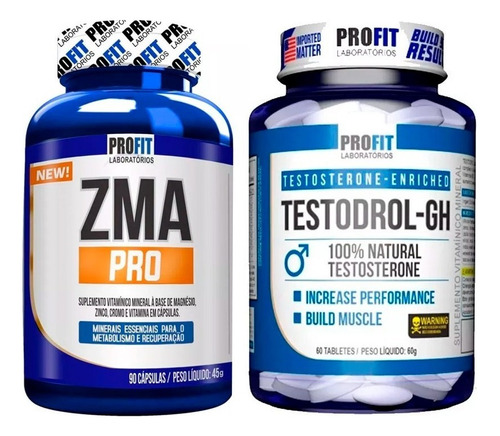 Zma Pro C/ Cromo 90caps + Test 60 Caps - Profit Sabor Sem Sabor