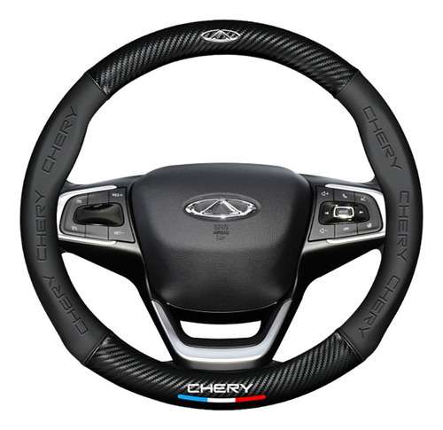 A Funda De Volante Chery Round De Fibra De Carbono