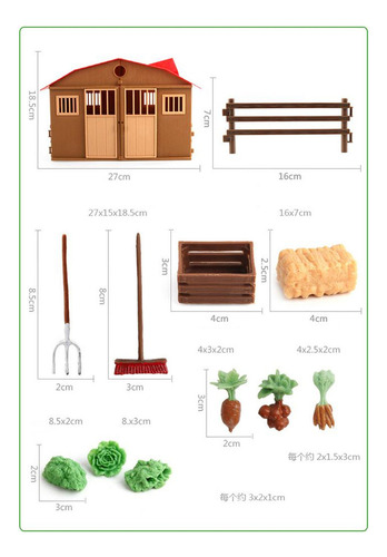 Plástico Diy Ensamblaje Granja Kits De Construcción De