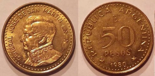 Moneda Argentina 50 Pesos 1980