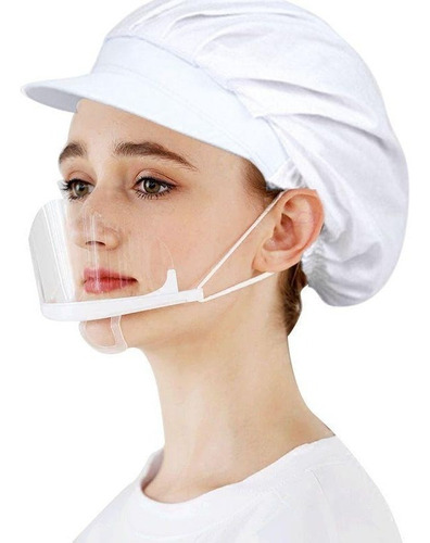 100 Piezas Mascarilla De Plástico Transparente Sin Empaño 