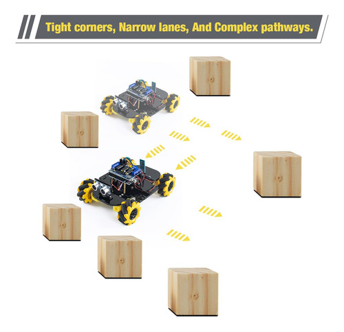 Kit De Robot De Coche 4wd Mecanum Lafvin Smart Diy Project