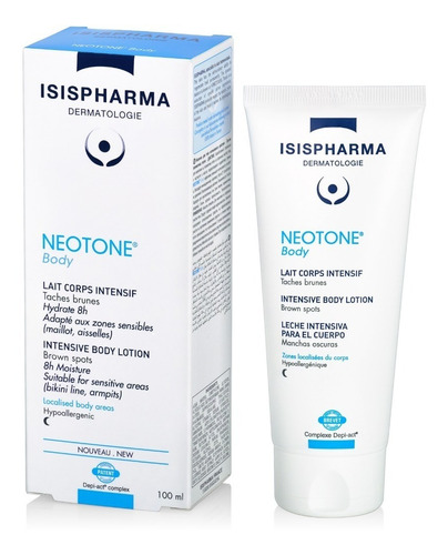 Neotone Body, Aclarante Para Cuerpo Y Zonas Sensibles Tipo De Envase Tubo Fragancia Sin Fragancia Tipos De Piel Normal
