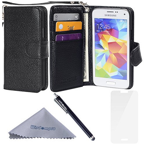 Funda Cartera Para Galaxy S5 Mini Negro Pu Leather-02