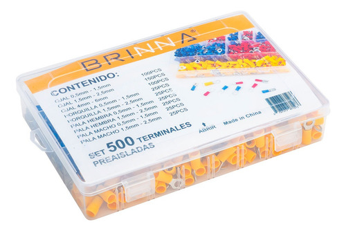 Crimpeadora Brinna + 500 Terminales Preaislados Ojal Pala
