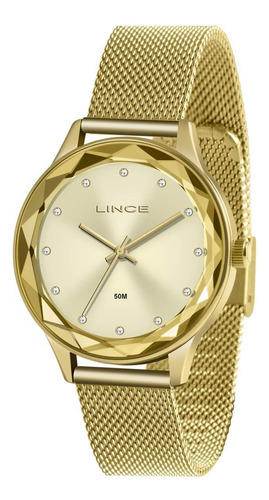 Relógio Lince Feminino Ref: Lrg4707l C1kx Casual Dourado