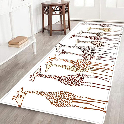 Long Runner Rug, Linda Jirafa De Dibujos Animados Animal Art