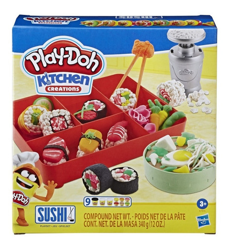 Novo Play Doh Kitchen Creations Comida Japonesa Sushi Hasbro