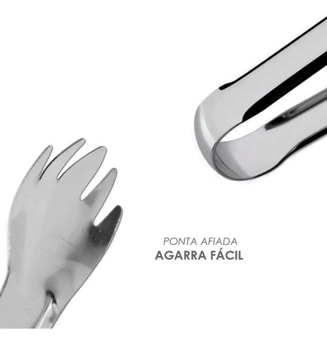 Pegador De Gelo Profissional Multiuso Com Acabamento Em Inox