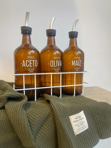 Botellas Set Aceite Aceto Oliva Deco Cocina