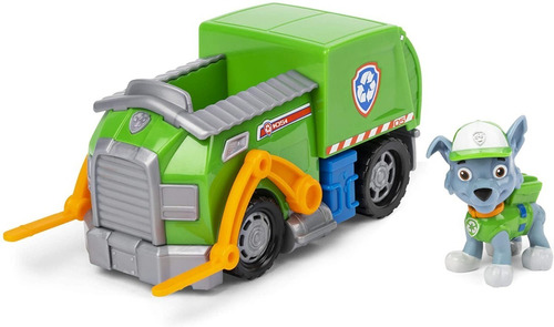 Rocky Paw Patrol Camion Reciclaje Con Figura Coleccionable