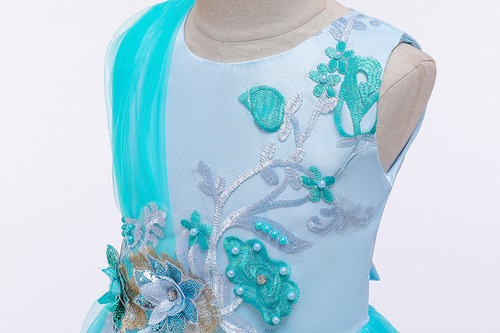 Vestido De Fiesta De Cumpleaños Con Estampado Floral Para Ni