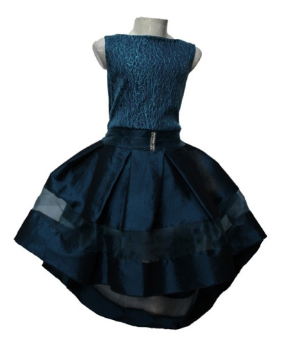 Vestido Fiesta Niña Cocktail Azul T Ch M G Exg Envio Gratis