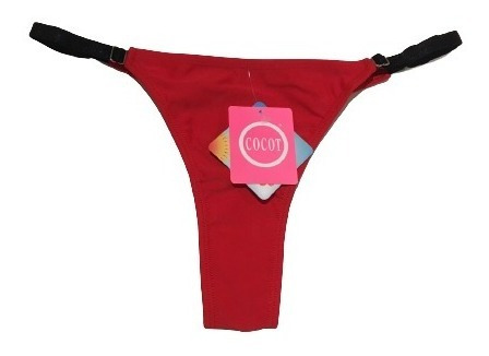 Bombacha Tanga Regulable Estampada Bikini Malla Cocot 12673