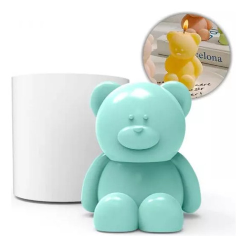 Molde De Silicone Urso Lembrancinha Cor Branco