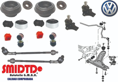 Bujes Bases Rotulas Bieletas Direcc Hidr Vw Golf A3 95-99