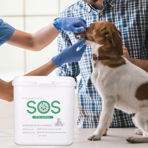 Toallas Húmedas Para Limpieza De Ojos De Mascota, 100 Pzas