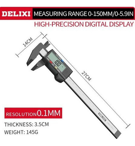 Calibrador Digital Electronico Vernier 0-150mm 0,1m 6´´