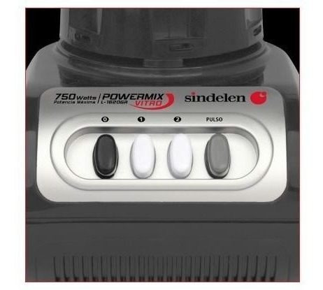 Imagen 4 de 8 de Licuadora Jarro Vidrio 1.5 L-1620 Gris Sindelen - Iken
