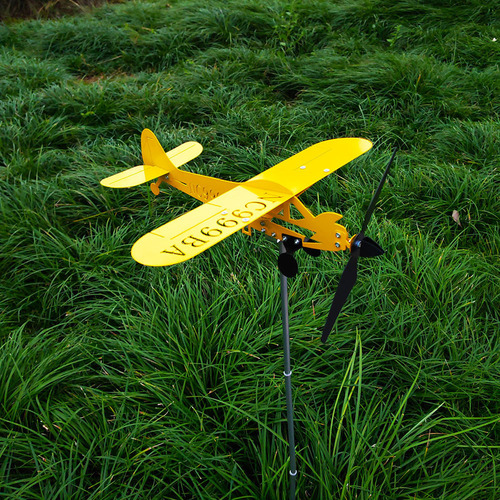Veleta De Metal Para Jardín, Avión Giratorio, Viento Y Aire