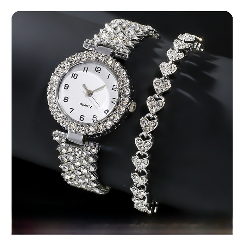Reloj De Cuarzo Digital De Moda Plateado Para Mujer
