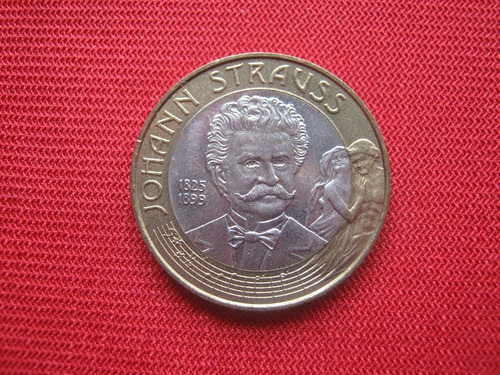 Austria 50 Schilling 1999 Johann Strauss (Usado)