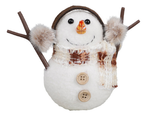 Christmas Light Up Snowman Ornament Plaid Stripe Scarf Doll