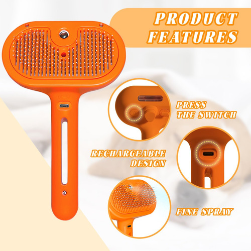 Cepillo Para Gatos Con Spray Autolimpiante Para Mudarse, Eli