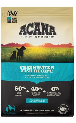 11.3kg Alimento Perro Acana Freshwater Fish Cualquier Raza