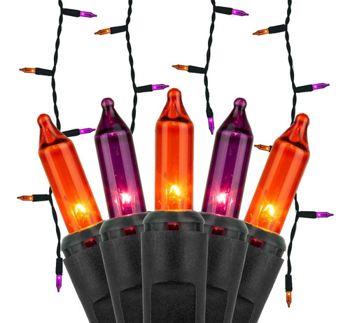 Kringle Tradiciones 150 Morado / Naranja Mini Icicle Light S