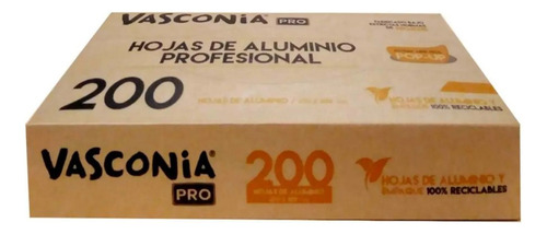 Aluminio Vasconia Hojas De Papel Aluminio 30x27cm ( 200pzs )