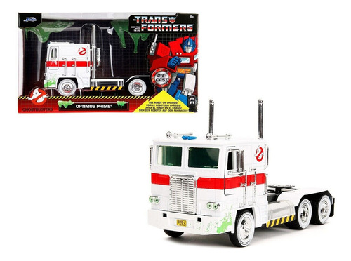 Caça-fantasmas Jada Transformers Optimus Prime Caça-fantasmas brancos