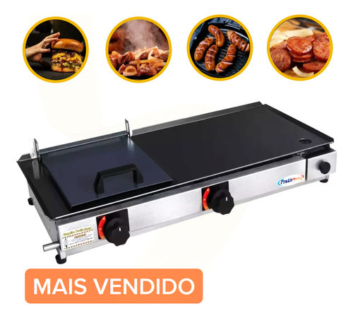 Chapeira De Lanches Semi Profissional À Gás Com Coletor Inox