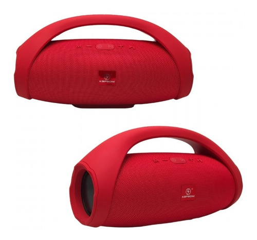 Caixa De Som Boombox Bluetooth Booms Box Cor Vermelho