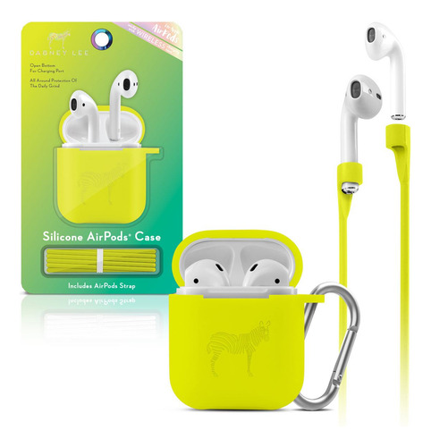AirPods Funda Silicon Verde Amarillento Neon