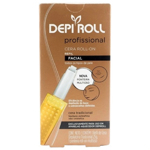 Cera Rollon Para Rostro Depiroll Pack X 3 Unidades Cera depilatoria natural Depi Roll