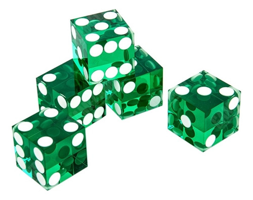 Dados Acrílicos Transparentes Seis Caras D6 19mm Casino Dice