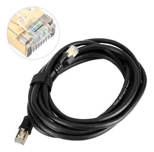 Cable Ethernet Cat8 Rj45, Cable De Conexión Lan Redondo De 9