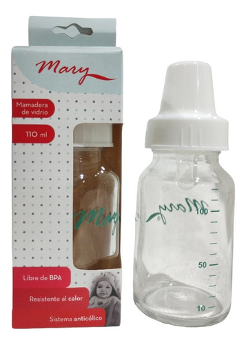 Mamadera 120 Cc Vidrio Marca Mary 