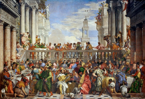 Lienzo Tela Paulo Veronese Las Bodas De Caná  70x103cm